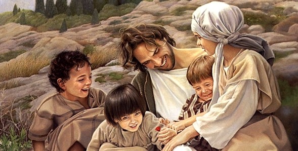 Jesus with a group of Children