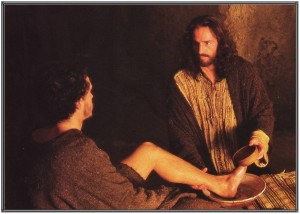 Jesus washes feet of John