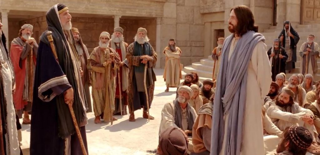 Jesus teaching crowd
